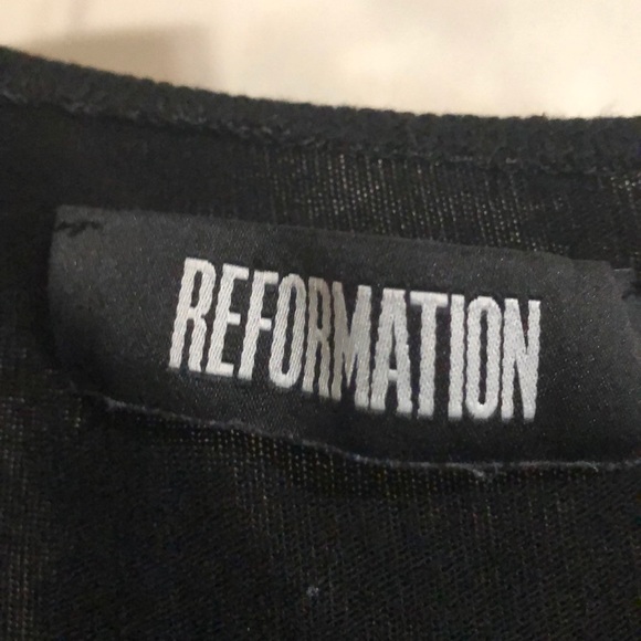 Reformation Gen Black V-Neck Knit Top in Black Size XS - Picture 7 of 11